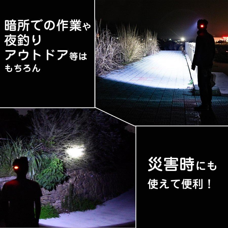 センサー付き LEDヘッドライト USB充電式 人感センサー機能 長時間点灯 残量表示ランプ付き IPX45 釣りライト 防水 超軽量 防災 登山 キャップ 作業|akio|14