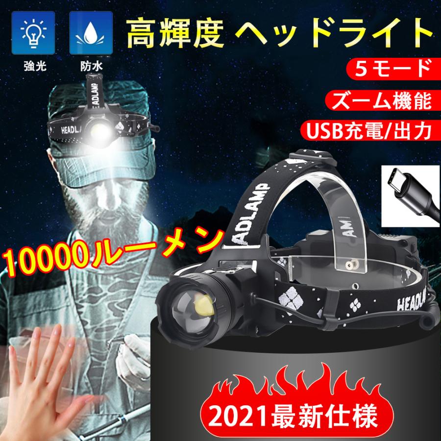 新作グッ Ledヘッドライト 超強ルーメン ヘッドライト 最高輝度 21新仕様 Usb急速充電 センサー機能 登山 夜釣り アウトドア作業 Sos Ipx4防水機能 Wantannas Go Id