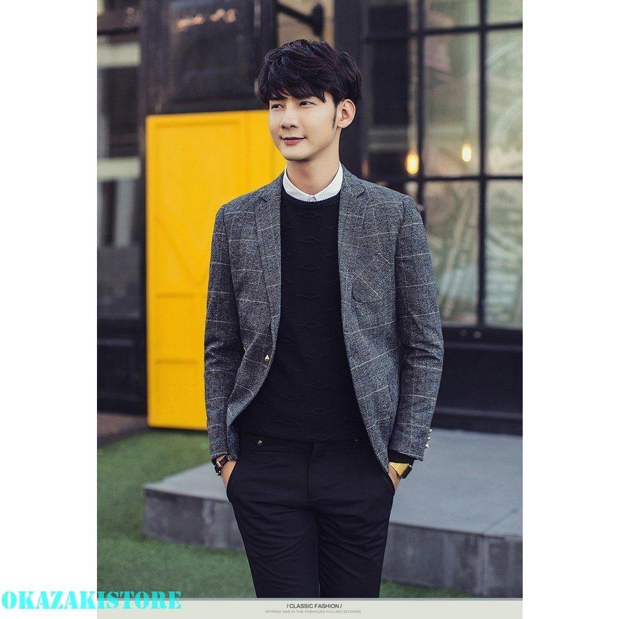 季節のおすすめ商品 ジャケット テーラード メンズ テーラードジャケット コート Jacket 紳士用 ビジネス メンズ テーラードジャケット ブレザー 冬 秋 春 細身 Jacket アウター 通勤 紳士用 ビジネス 長袖 チェック柄 スーツ ジャケット