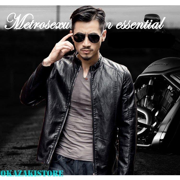 肌触りがいい レザージャケット メンズ 立ち襟 バイクジャケット 春 夏 秋 冬 革ジャケット Pu ライダースジャケット フェイクレザージャケット アウター お買い求めしやすい価格 Joilycoffee Vn