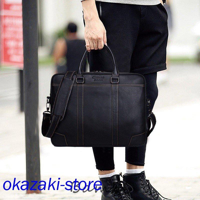 ブランド ストア ショルダーバッグ 本革バッグ メンズ ビジネスバッグ 本革レザー 斜め掛け 通学 通勤 旅行 紳士 牛革 2way 特別販売 Gaains Com
