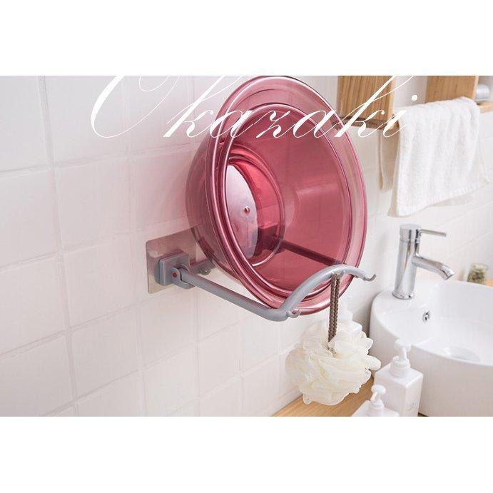 浴室収納ラック 浴室 壁掛け キッチン用 粘着 穴あけ要らない 洗面台ラック壁 たらい掛け 多機能ラック 洗面台棚 バスルーム Oka13 Ysjpj01 岡崎ストアー 通販 Yahoo ショッピング