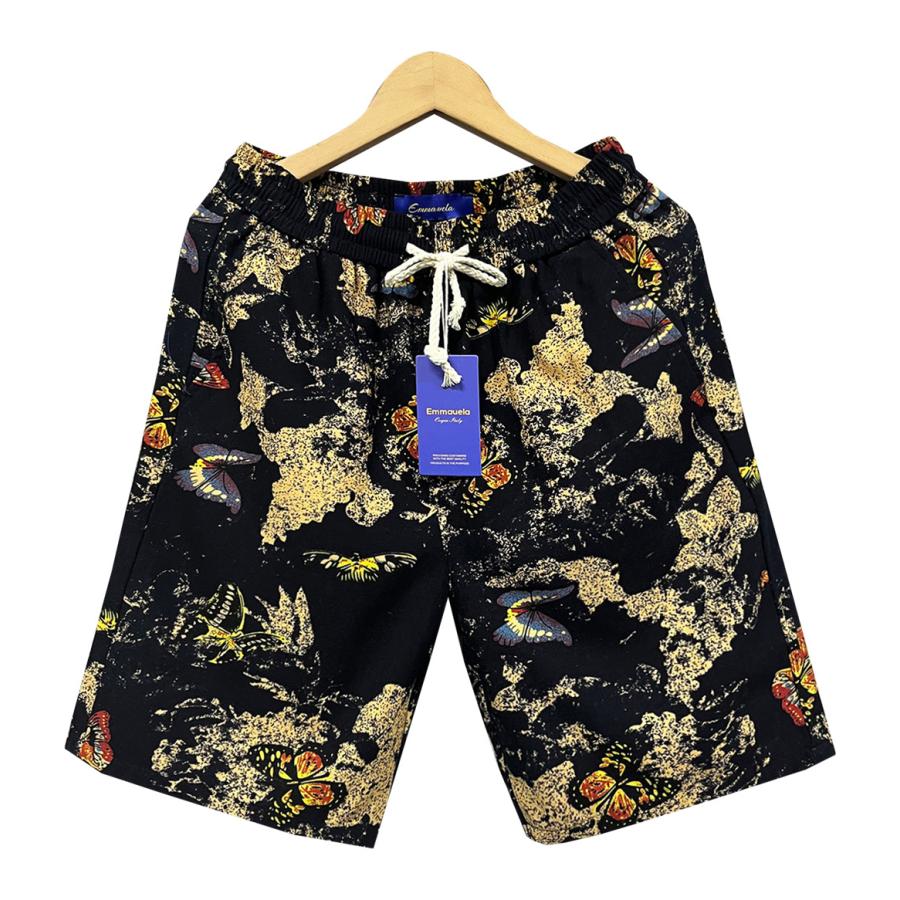 ハーフパンツ EU製 Emmauela イタリア ミラノ発 上級リネン混