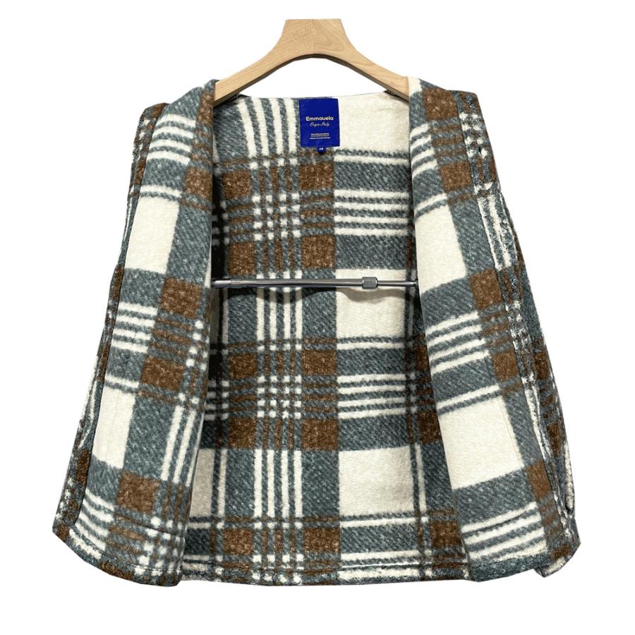 新品】Emmauela ブルゾン ミンク/カシミヤ混 毛皮ファー 総柄 L