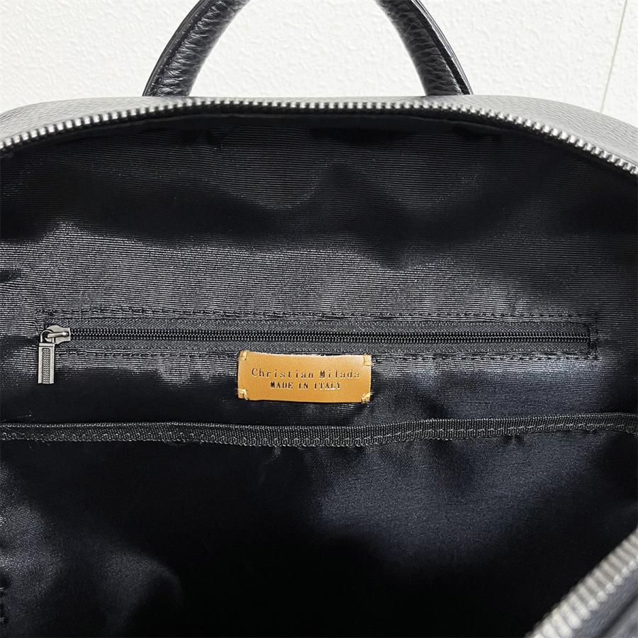 レザーリュック EU製 christian milada・ミラノ発 高品質牛革 本革 大 