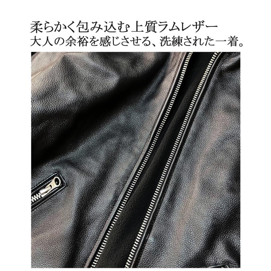 新品タグ付き✨【UABONI】レザージャケット 羊革 ブラック52 2026年最新】UABONI ライダースの人気アイテム - メルカリ