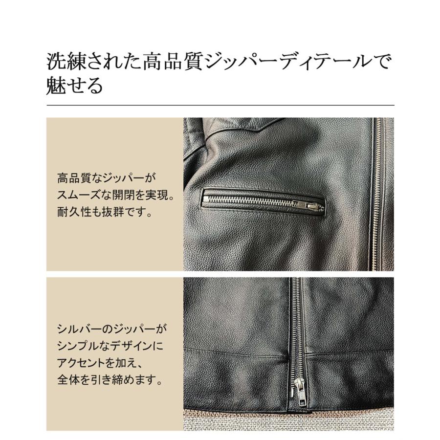 30%OFF レザージャケット EU製 Uaboni*Paris*ユアボニ 牛革 レザー