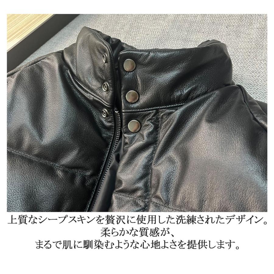 20%OFF レザー ダウンジャケット EU製 Uaboni Paris ユアボニ パリ発