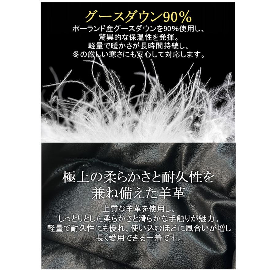 新品未使用 UABONI ユアボニ レザーダウンジャケット キャメル 20%OFF レザー ダウンジャケット EU製 Uaboni Paris ユアボニ パリ発