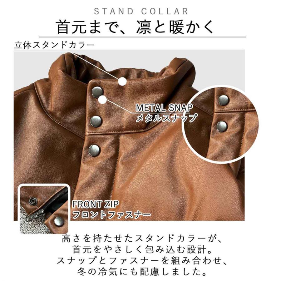 レザー ダウンジャケット EU製 Uaboni Paris ユアボニ パリ発 羊革