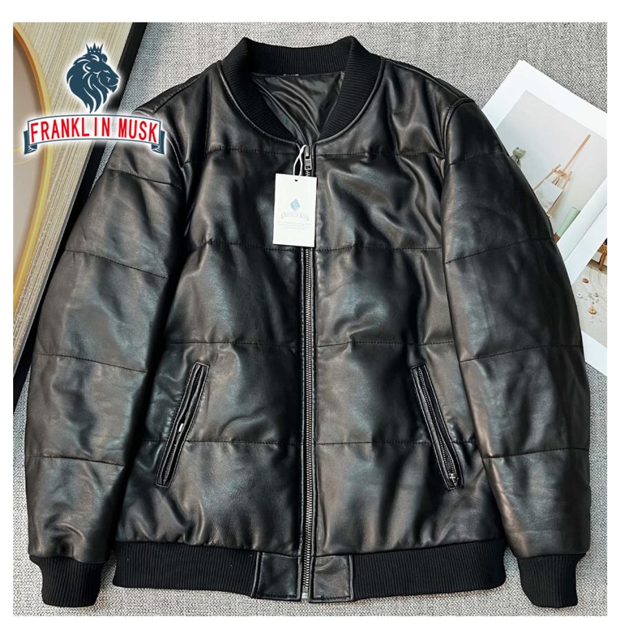 90s 美品 オールドDKNY リアルレザー ダウンジャケット 本革 羊革 レザーダウンジャケット ダウンジャケット メンズ 本革 黒 ブラック