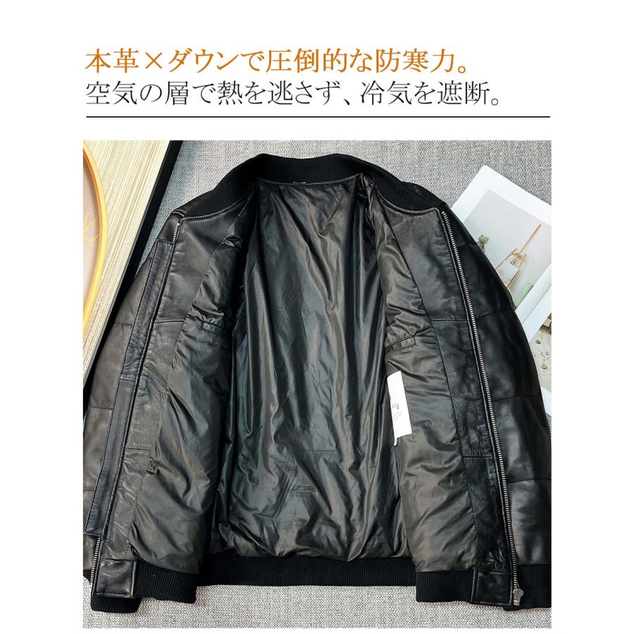 20%OFF レザー ダウンジャケット EU製 FRANKLIN MUSK ニューヨーク発