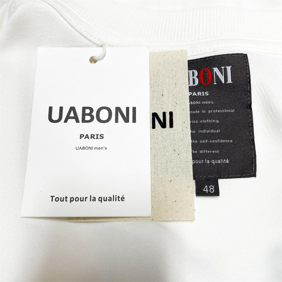 トレーナー EU製＆定価4万 UABONI*Paris*ユアボニ*パリ発 綿100％ 高級 モノグラム クマ トップス カットソー スウェット トレンド 日常着 メンズ 2色選択可｜akira2024-store｜08