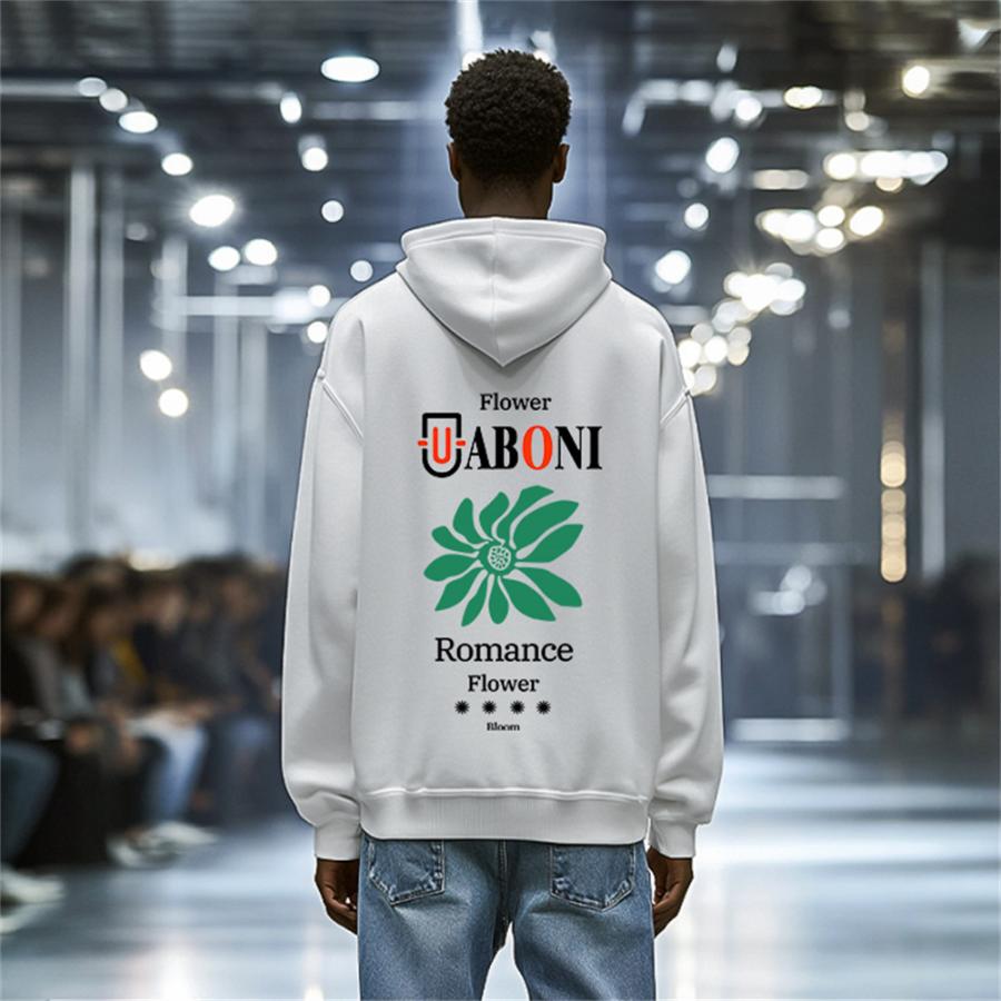 UABONIカラフルメンズパーカー 40%OFF パーカー 長袖 EU製 Uaboni*Paris*ユアボニ 綿100％ 快適 個性