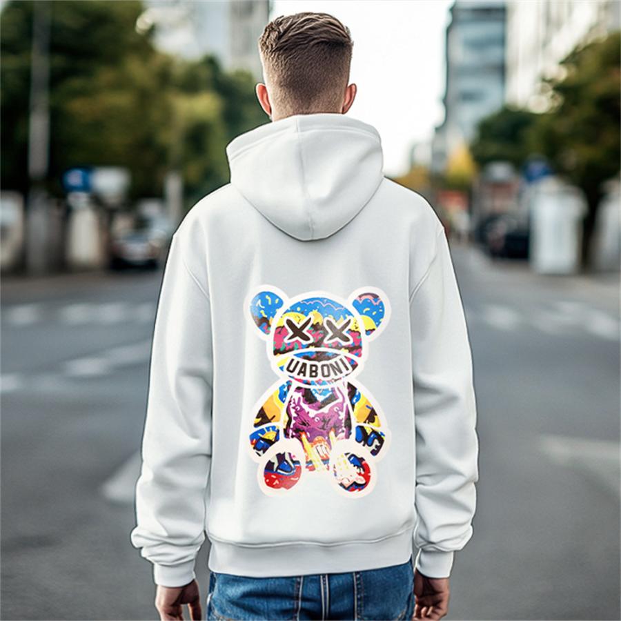 UABONIカラフルメンズパーカー 40%OFF パーカー 長袖 EU製 Uaboni*Paris*ユアボニ 綿100％ 快適 個性