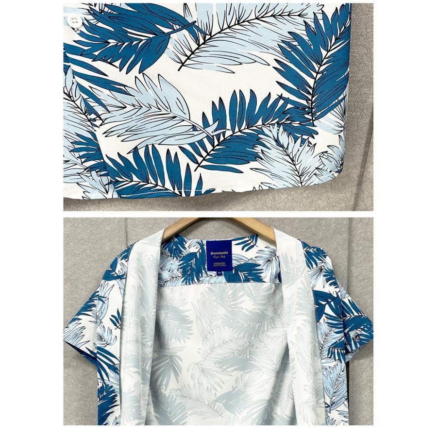 20%OFF アロハシャツ Emmauela ミラノ発 シルク混 薄手 総柄 和柄 アロハ ハワイ 花柄 開襟 半袖 シャツ アロハシャツ カジュアル リゾート 旅行 海 メンズ | ブランド登録なし | 12