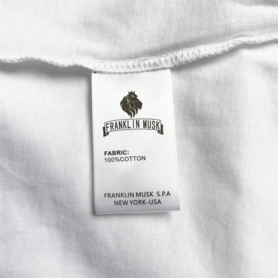 半袖 Tシャツ 定価2万 FRANKLIN MUSK・アメリカ・ニューヨーク発 薄手 吸汗 通気 個性 ゆったり スウェット カットソー オシャレ 日常 夏 2色選択可 送料無料｜akira2024-store｜08