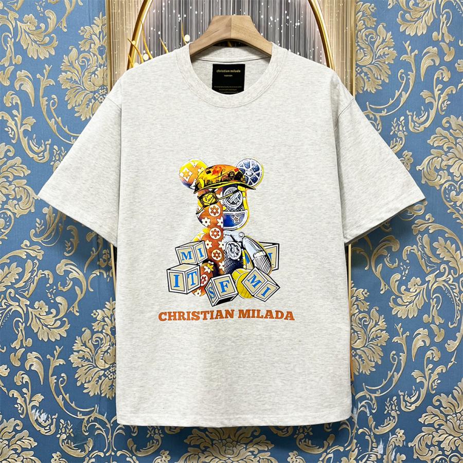 半袖 Tシャツ EU製 christian milada・ミラノ発 コットン100