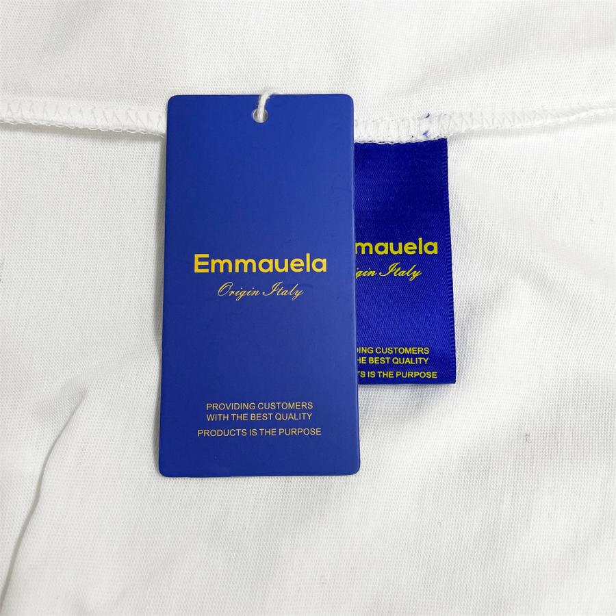 半袖 Tシャツ 定価2万 Emmauela・イタリア・ミラノ発 コットン100％ 速乾 吸汗 薄手 速乾 バラ ロゴ カットソー スウェット 個性 おしゃれ 定番 男女兼用 日常｜akira2024-store｜12