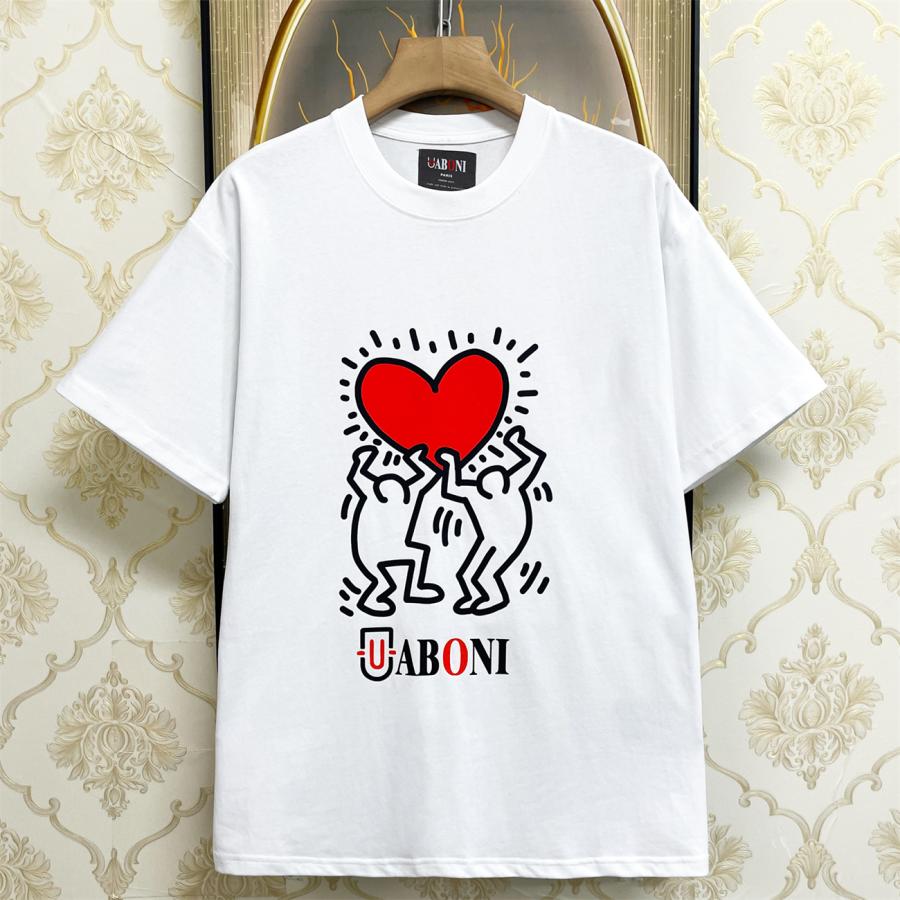 50%OFF 半袖 Tシャツ EU製 Uaboni Paris ユアボニ パリ発 高品質綿100 
