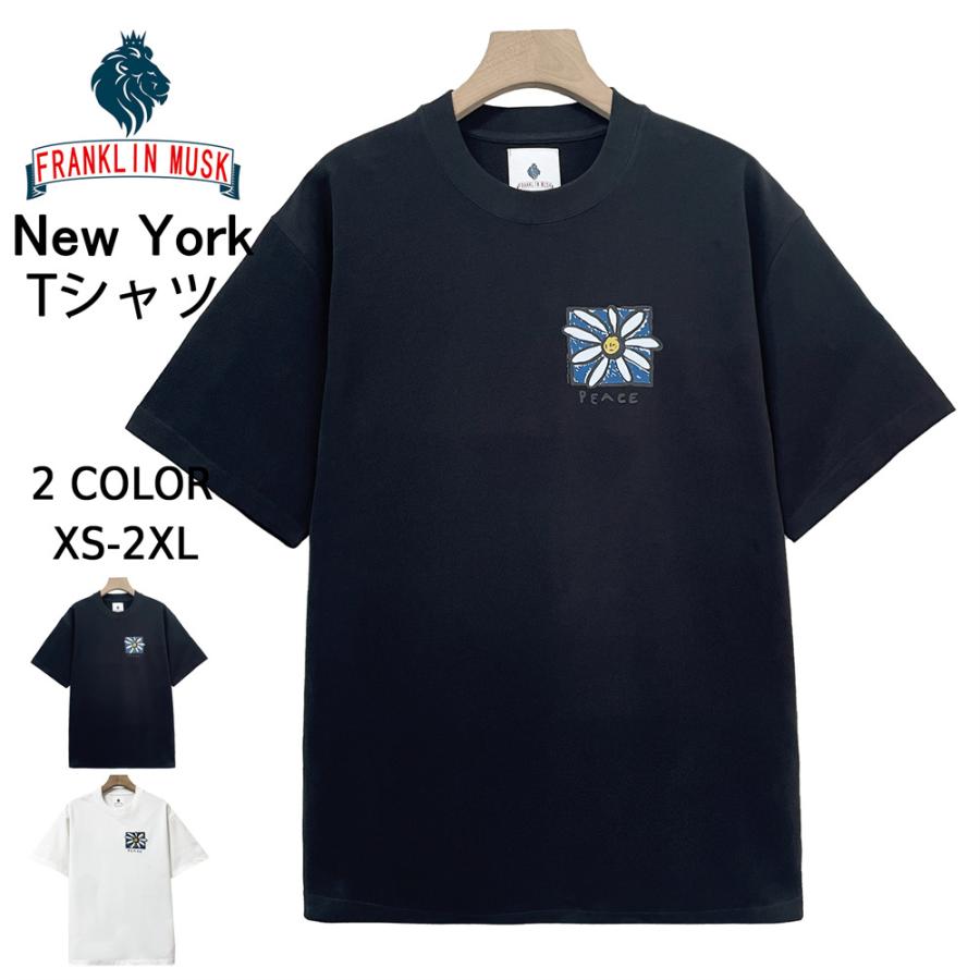 30%OFF Tシャツ 半袖 EU製 FRANKLIN MUSK アメリカ ニューヨーク発 綿 
