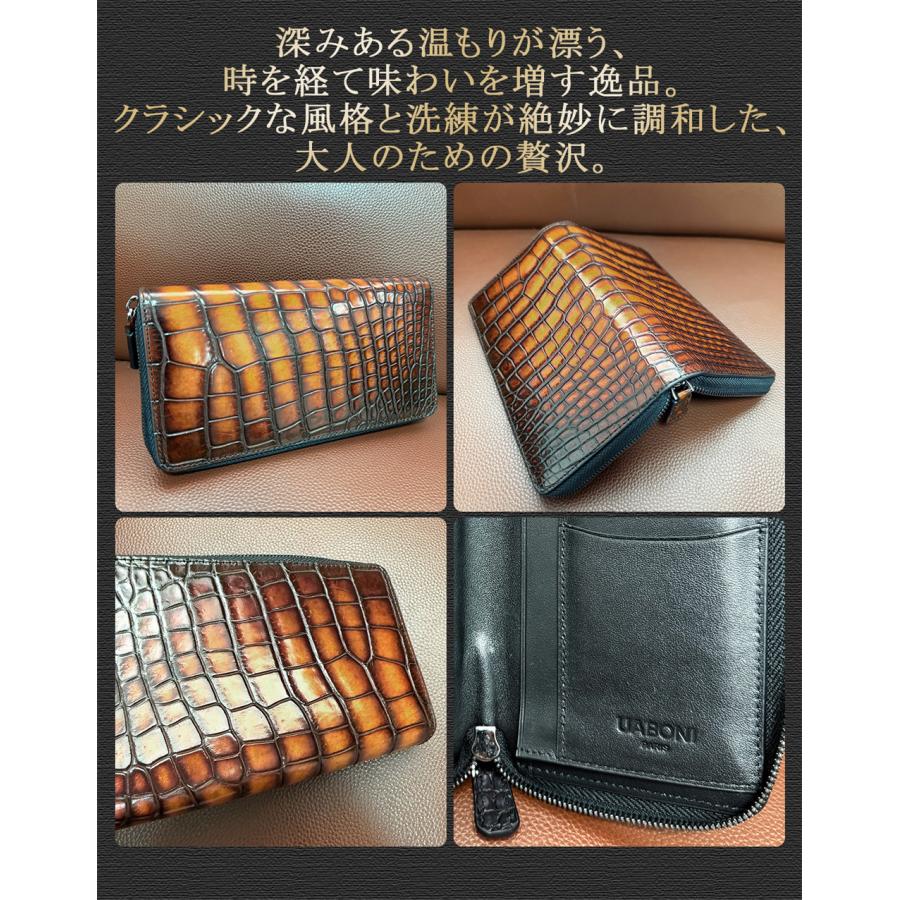アリゲーター・ファスナー長財布 EU製 UABONI ユアボニ 希少
