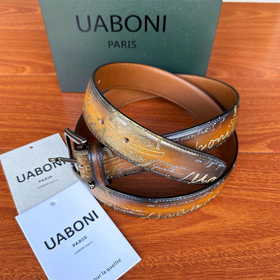 20%OFF ベルト EU製 Uaboni ユアボニ 幻のパティーヌ 手染 手作り