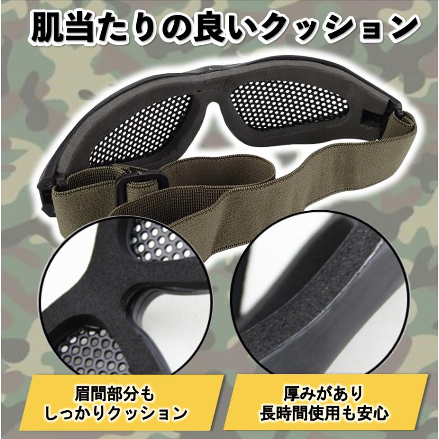 メッシュ ゴーグル サバゲー 装備 BB弾対策 通気性 曇り防止