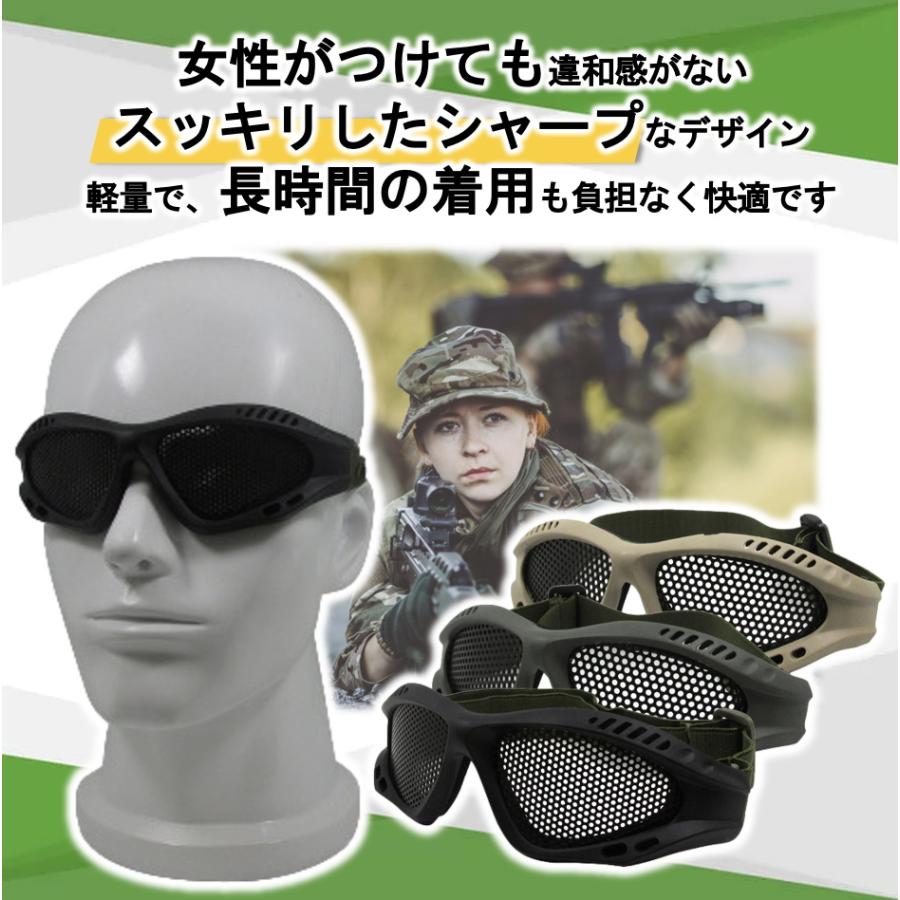 メッシュ ゴーグル サバゲー 装備 BB弾対策 通気性 曇り防止