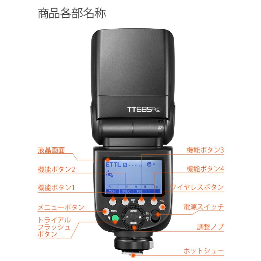 GODOX（ゴドックス） 改良版Godox TT685II-C GN60 フラッシュストロボ