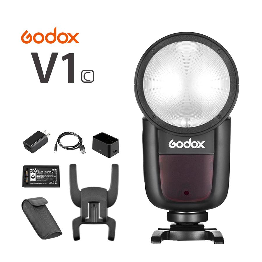 日本公認代理店品 Godox V1-C フラッシュストロボ 76Ws 2.4G TTL