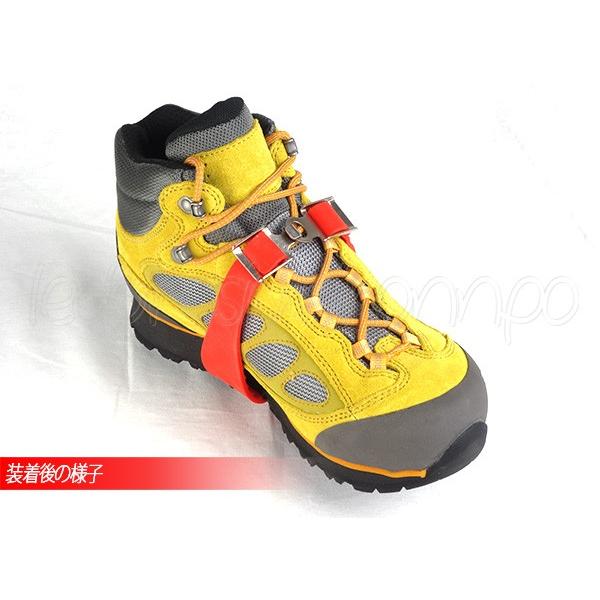 登山 アイゼン スパイク 4本爪 アウトドア トレッキング 軽