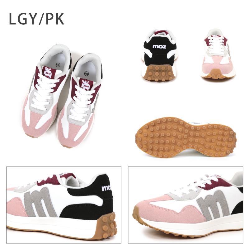 moz（モズ） スニーカー レディース コンビ素材 運動靴 スポーツ 22.5