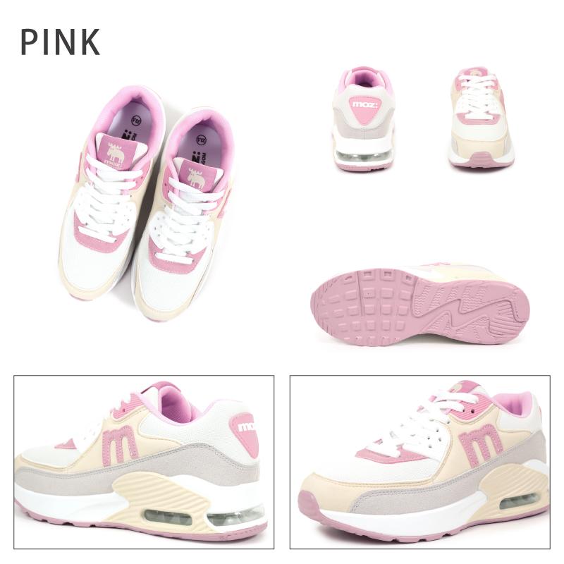 moz（モズ） スニーカー レディース エアークッション レースアップ