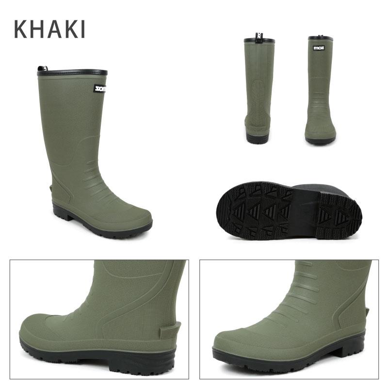 moz（モズ） レインブーツ ミドル丈 TPE素材 滑り止めソール ウレタン
