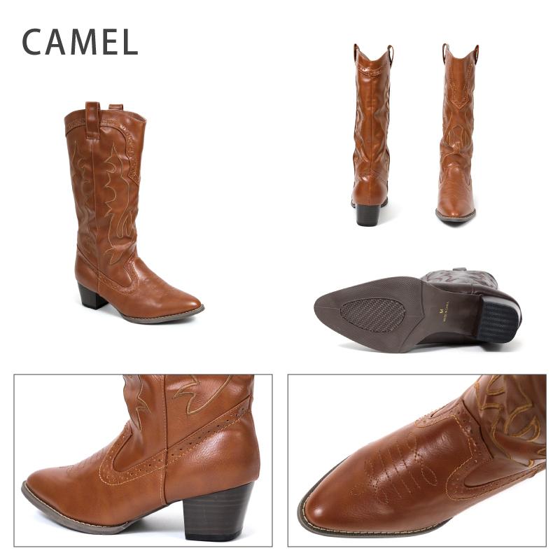 ウエスタンブーツ ロング ウイングチップ パーフォレーション 約