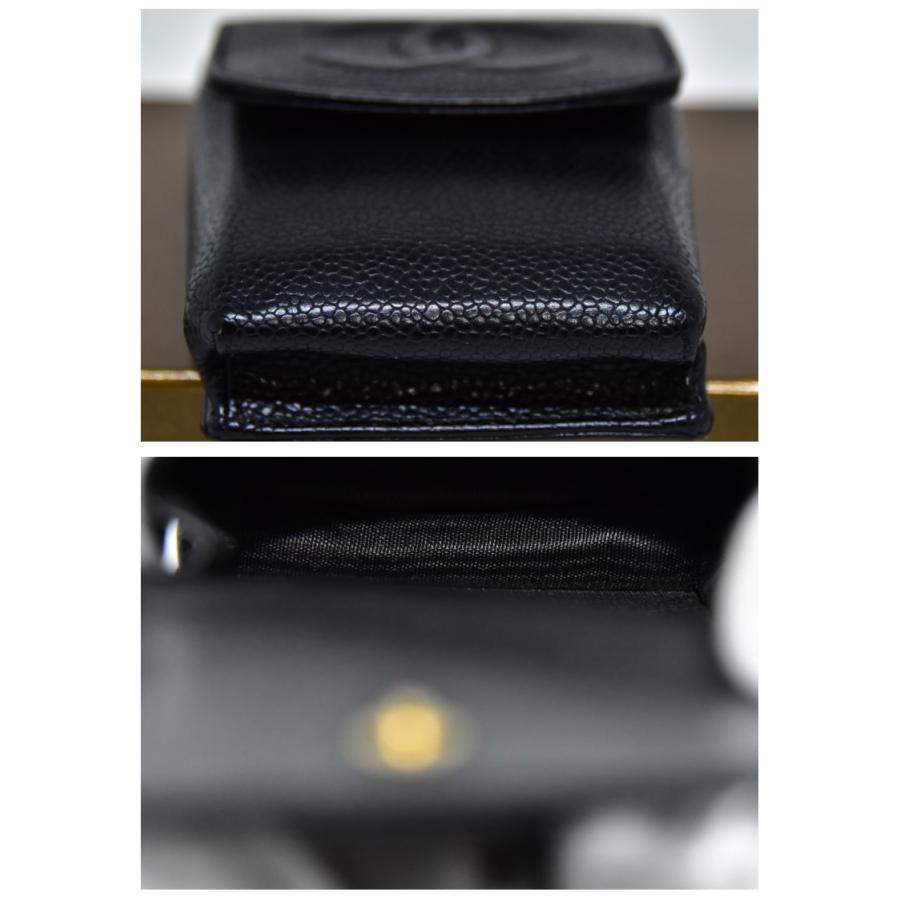 CHANEL 極美品 鑑定済 シャネル シガレットケース A13511 キャビア 