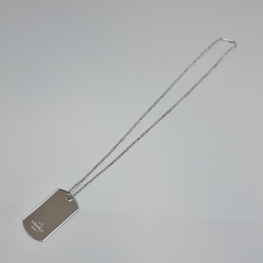極美品 グッチ GUCCI ドッグタグ ネックレス ロゴ シルバー925 GUCCI グッチ ネックレス ドッグタグ ダブルプレート ボール
