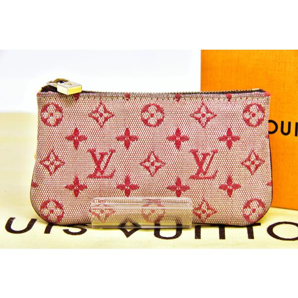 ルイヴィトン LOUIS VUITTON コインケース ミニ ポシェット クレ キーケース モノグラム レッド｜akise｜02