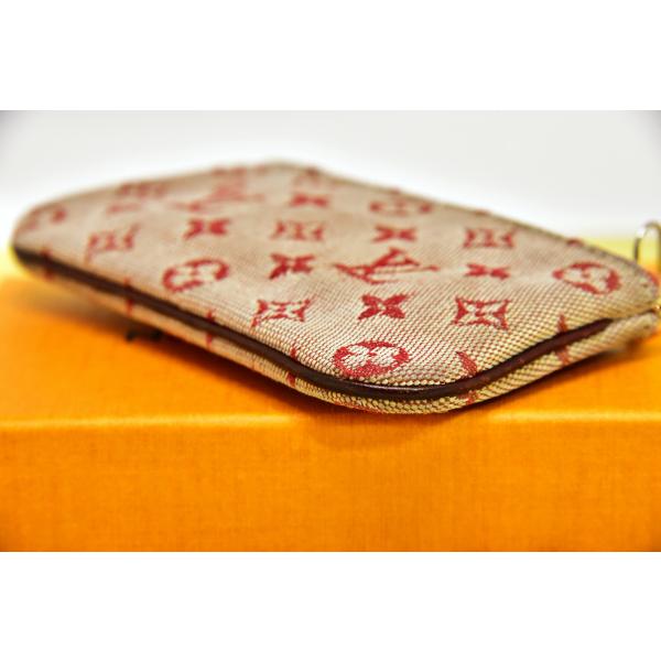 ルイヴィトン LOUIS VUITTON コインケース ミニ ポシェット クレ キーケース モノグラム レッド｜akise｜04