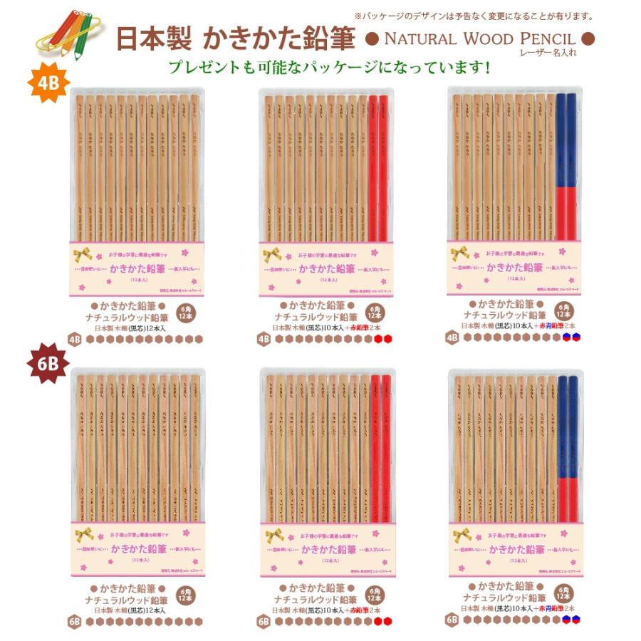 まとめ買いは1ダース549円より／ 新デザイン登場 お得な 名入れ 鉛筆