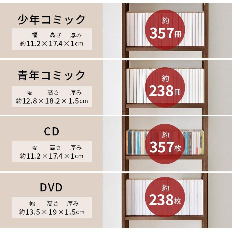 突っ張り 壁面収納ラック 幅45cm 壁面収納 スリム設計 連結式 本棚