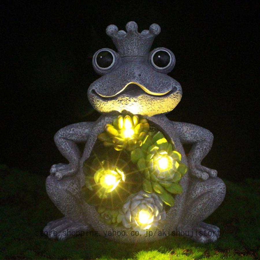 ソーラーオーナメント LED 置物 かえる 庭 ガーデンニング雑貨 ソーラーオーナメント LED 置物 かえる 庭 ガーデンニング雑貨