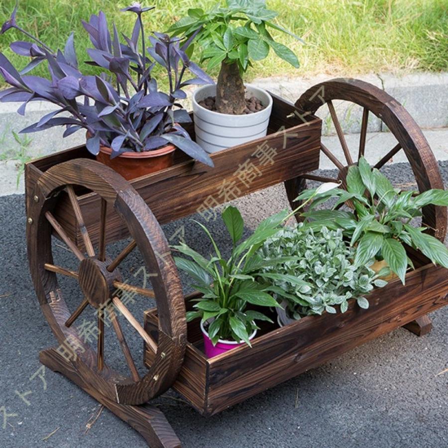 フラワースタンド 花台 植木鉢置き台 手押し車 陳列台 植物容器 フラワースタンド 花台 植木鉢置き台 手押し車 陳列台 植物容器