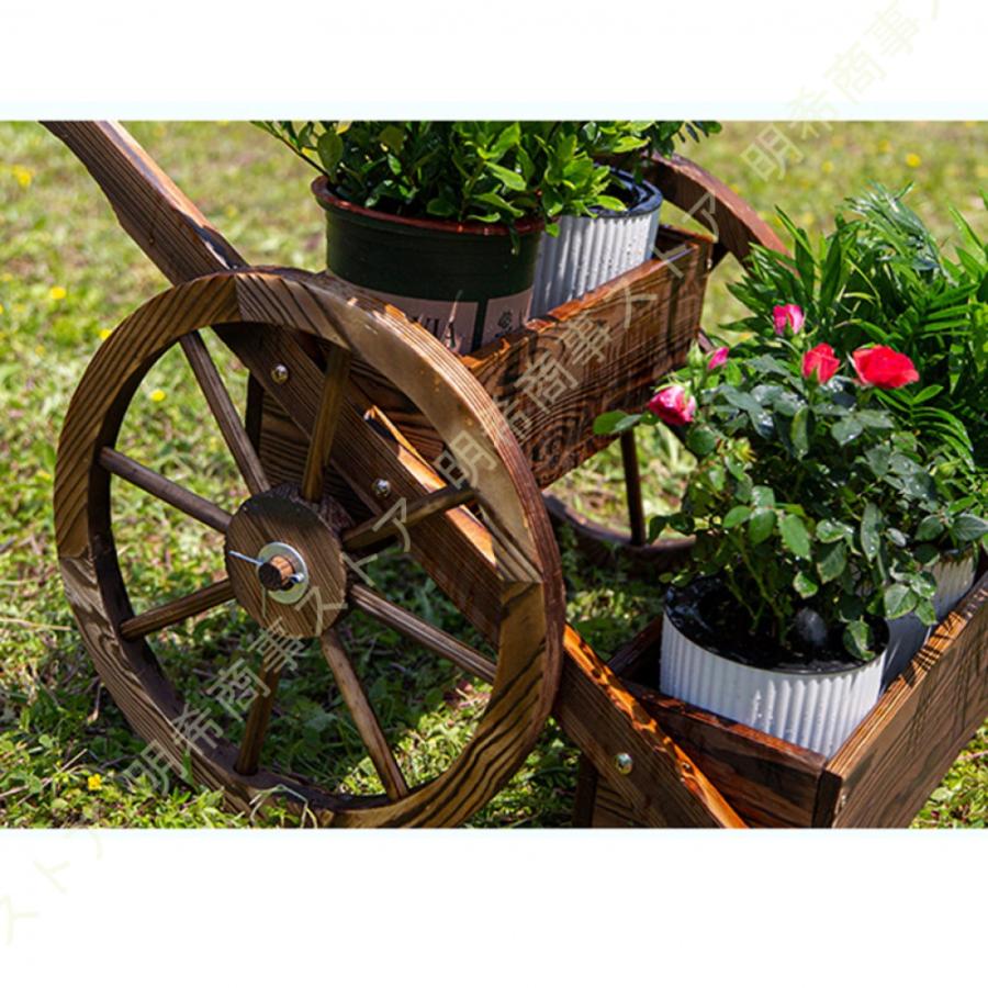 フラワースタンド 花台 植木鉢置き台 手押し車 陳列台 植物容器 フラワースタンド 花台 植木鉢置き台 手押し車 陳列台 植物容器