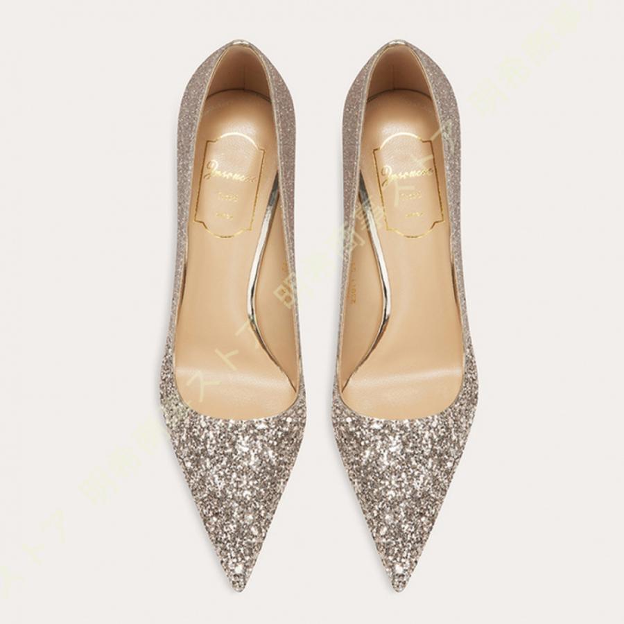 シルバー パンプス ヒール 6cm 8cm 10cm 結婚式 パーティー シルバー パンプス ヒール 6cm 8cm 10cm 結婚式 パーティー