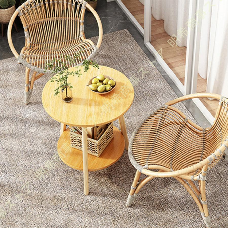 ベッド サイドテーブル 丸形 ミニ 木製 北欧 サイド ソファ テーブル  