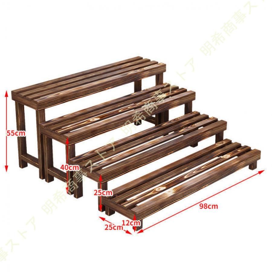 棚板 プランタースタンド フラワースタンド フラワーラック 園芸ラック 棚 植物 観葉植物 ベランダ プランター台 花台 棚板セット ３/4段 プランタースタンド｜akishoujistort｜05