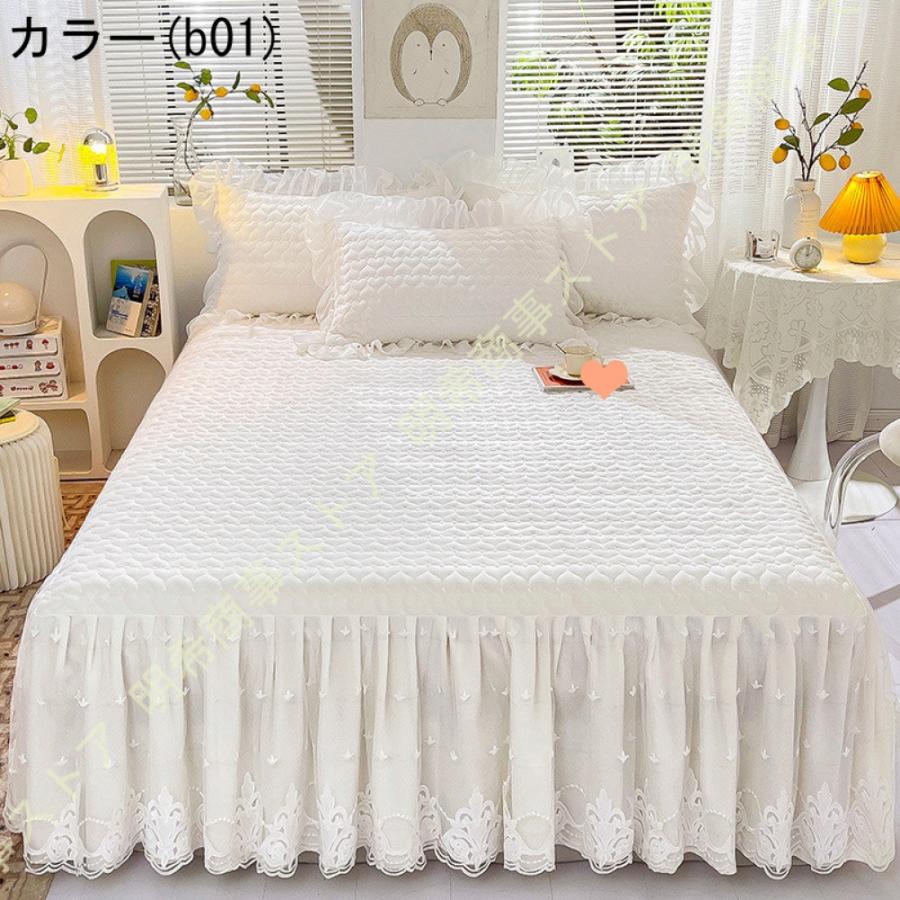 ベッドスカート フランネル キルティング 中綿 厚め ベッド ベッドスカート フランネル キルティング 中綿 厚め ベッド