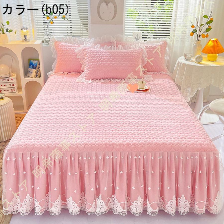ベッドスカート フランネル キルティング 中綿 厚め ベッド ベッドスカート フランネル キルティング 中綿 厚め ベッド